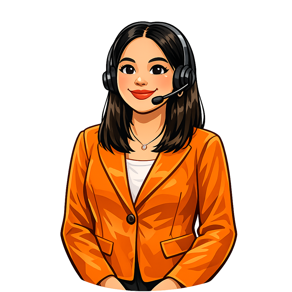 Online ESL teacher using headset